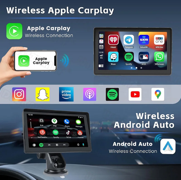 Pantalla Doble Cámara Android Carplay 9 pulgadas