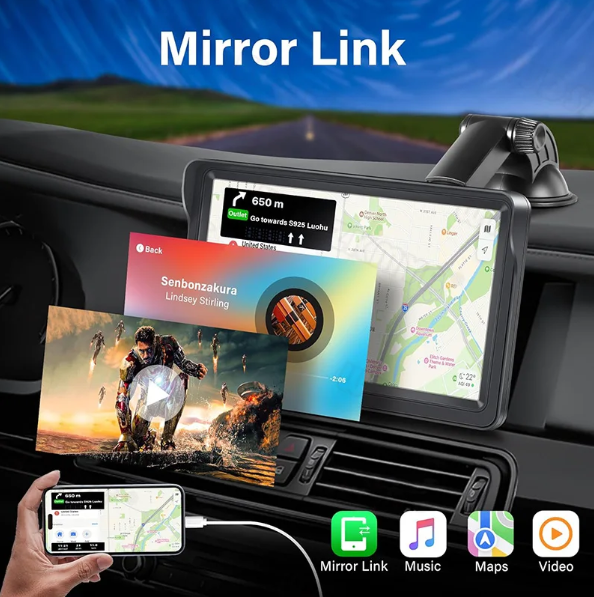 Pantalla Doble Cámara Android Carplay 9 pulgadas
