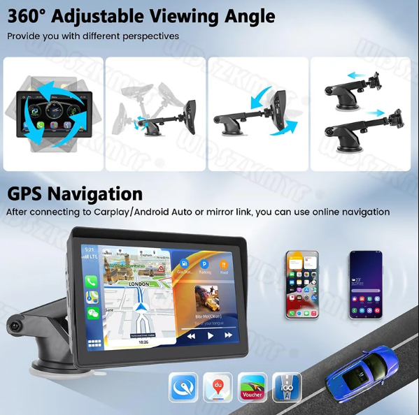 Pantalla Doble Cámara Android Carplay 9 pulgadas