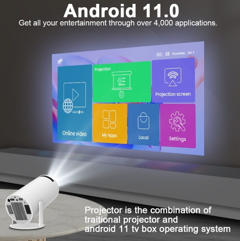 Proyector Smart 4K Android 11 - HY300 Pro