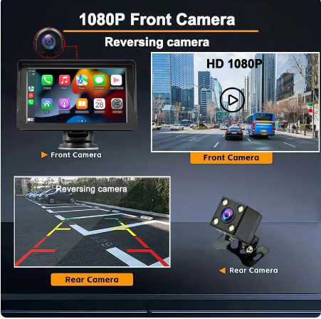 Pantalla Doble Cámara Android Carplay 9 pulgadas