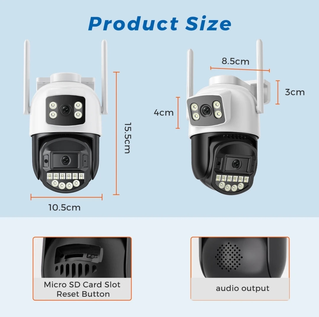 Cámara de vigilancia IP PTZ 4K de 10MP