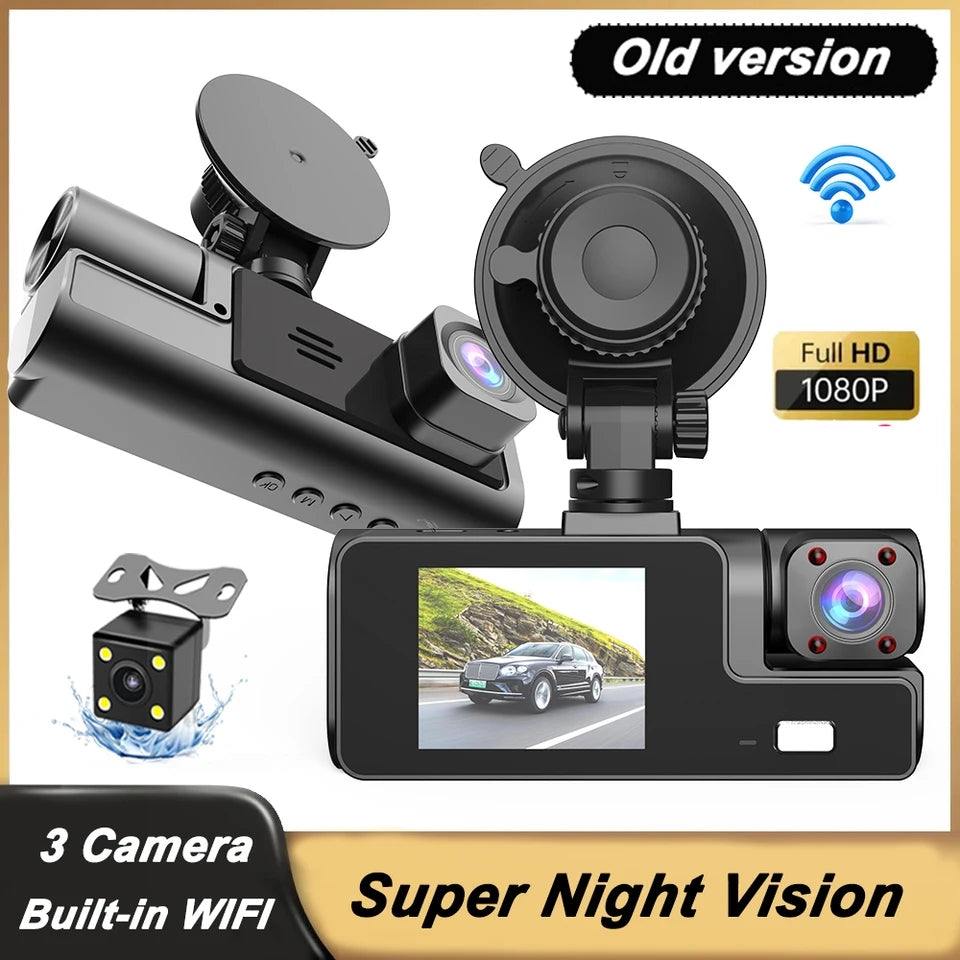 Dash Cam - 3 cámaras + WiFi