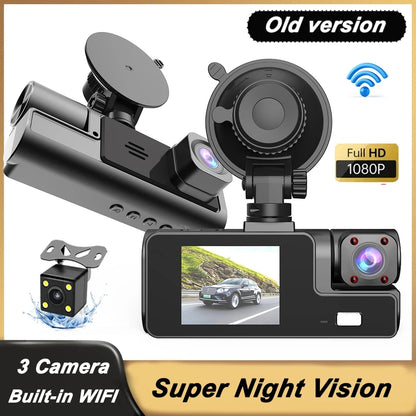 Dash Cam - 3 cámaras + WiFi