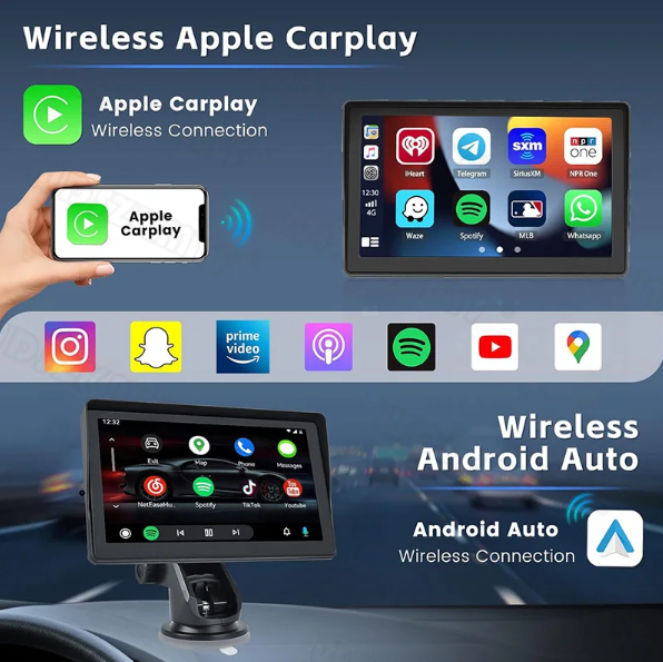 Pantalla Android Carplay Dash cam 9 pulgadas