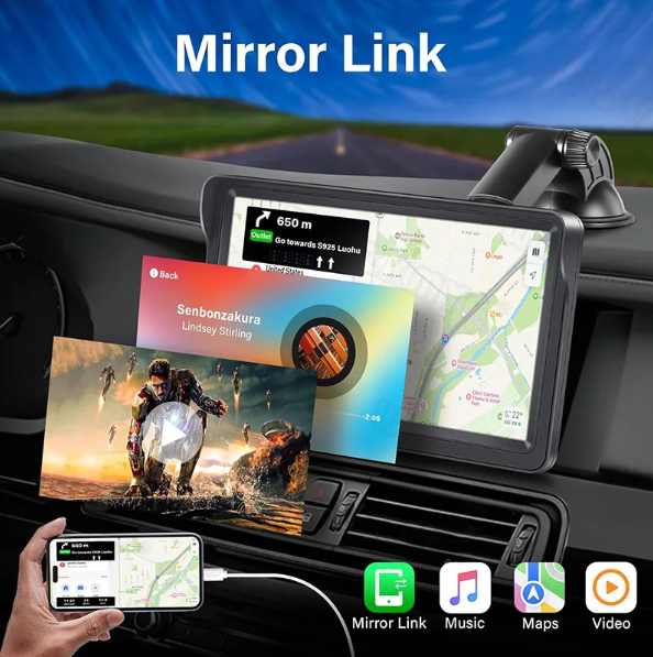 Pantalla Android Carplay Dash cam 9 pulgadas