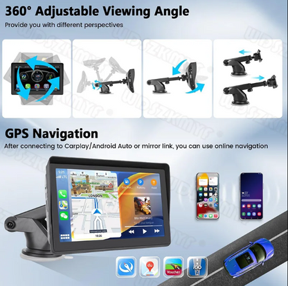 Pantalla Android Carplay Dash cam 9 pulgadas