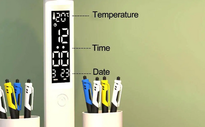 Lámpara de mesa con Reloj LED