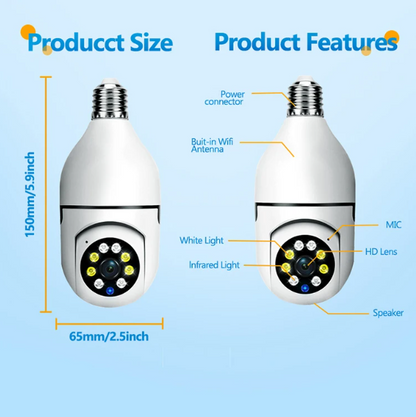 Cámara de Vigilancia E27 WiFi 2.4Ghz