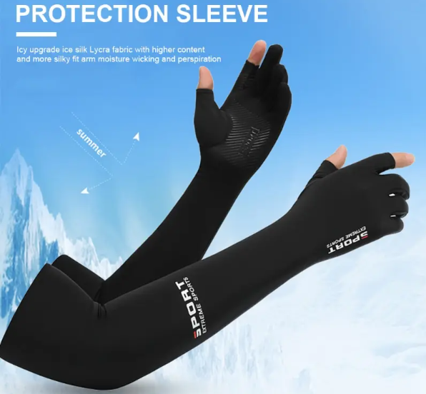 Mangas de protección solar con guantes