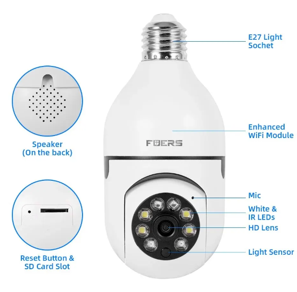 Cámara de vigilancia Fuers - WiFi 5Ghz