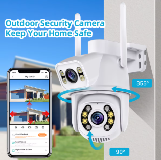 Camara de Vigilancia con Doble Lente 8MP