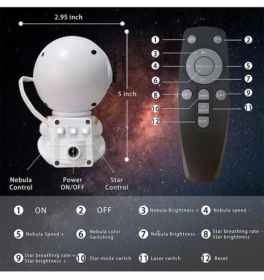 Astronauta Proyector de galaxias