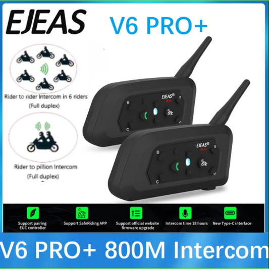 Ejeas - Intercomunicador para casco - Hasta 6 conductores